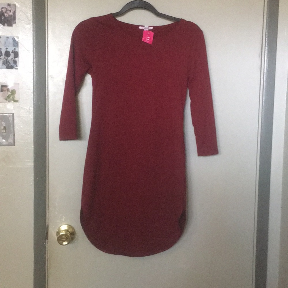 Wine color dress